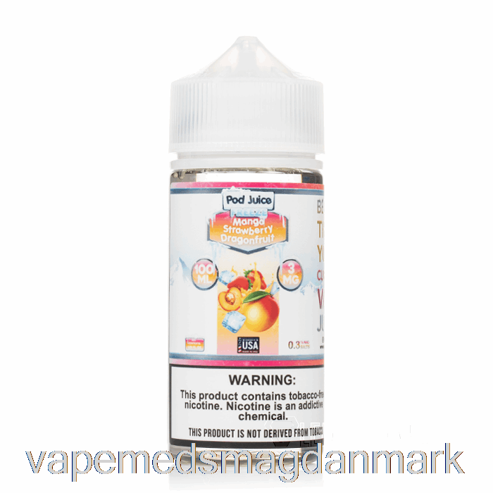 Vape Væske Fryser Mango Jordbær Dragonfruit - Pod Juice - 100ml 12mg
